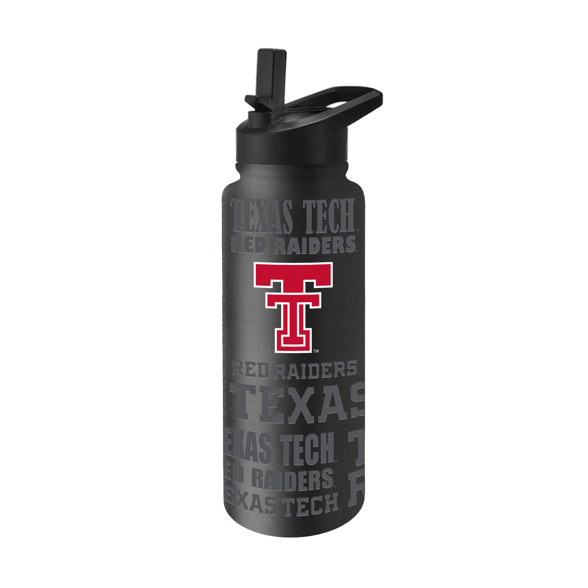 Texas Tech 34oz Black Replay Quencher Bottle