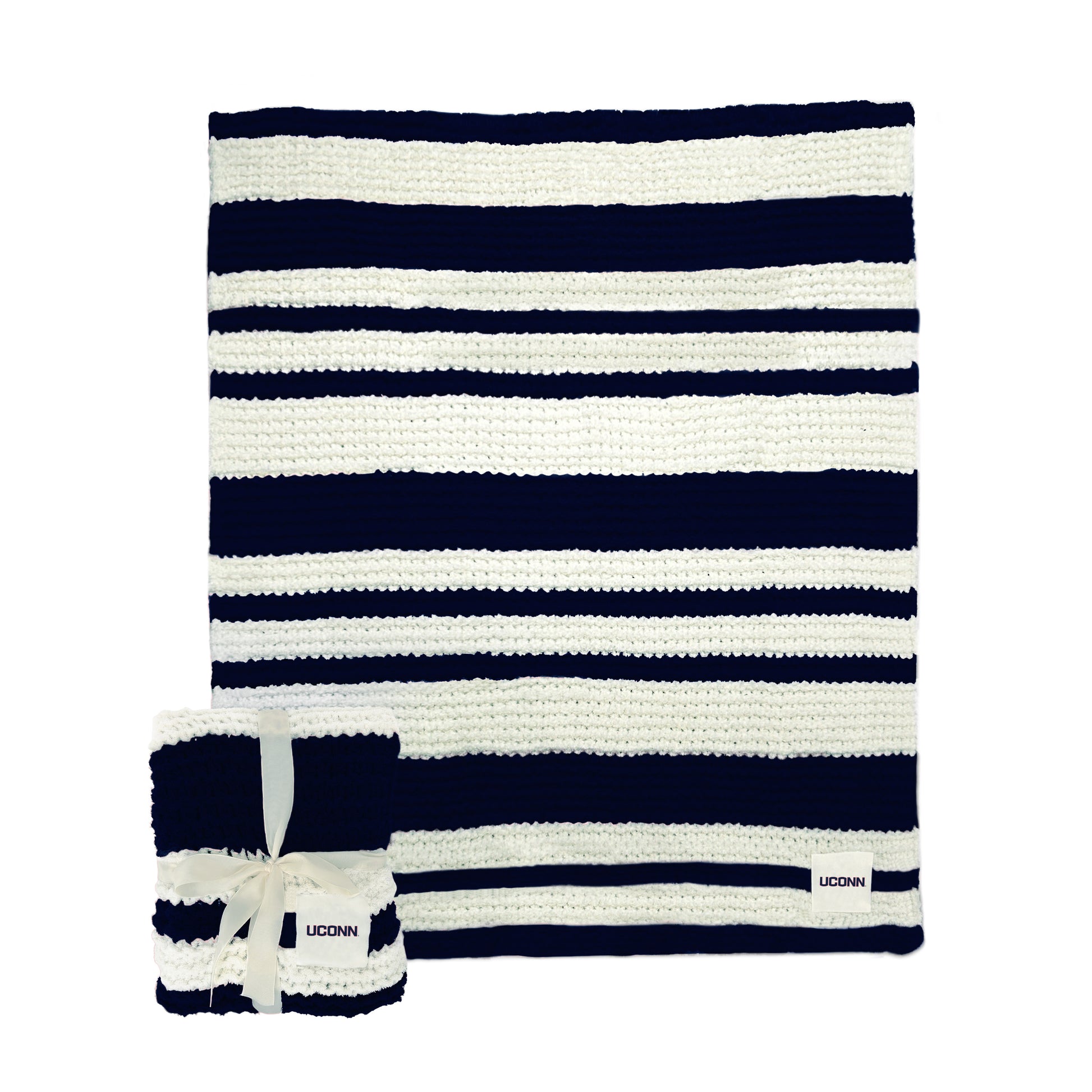 UConn Wordmark Cable Knit Throw 50x60