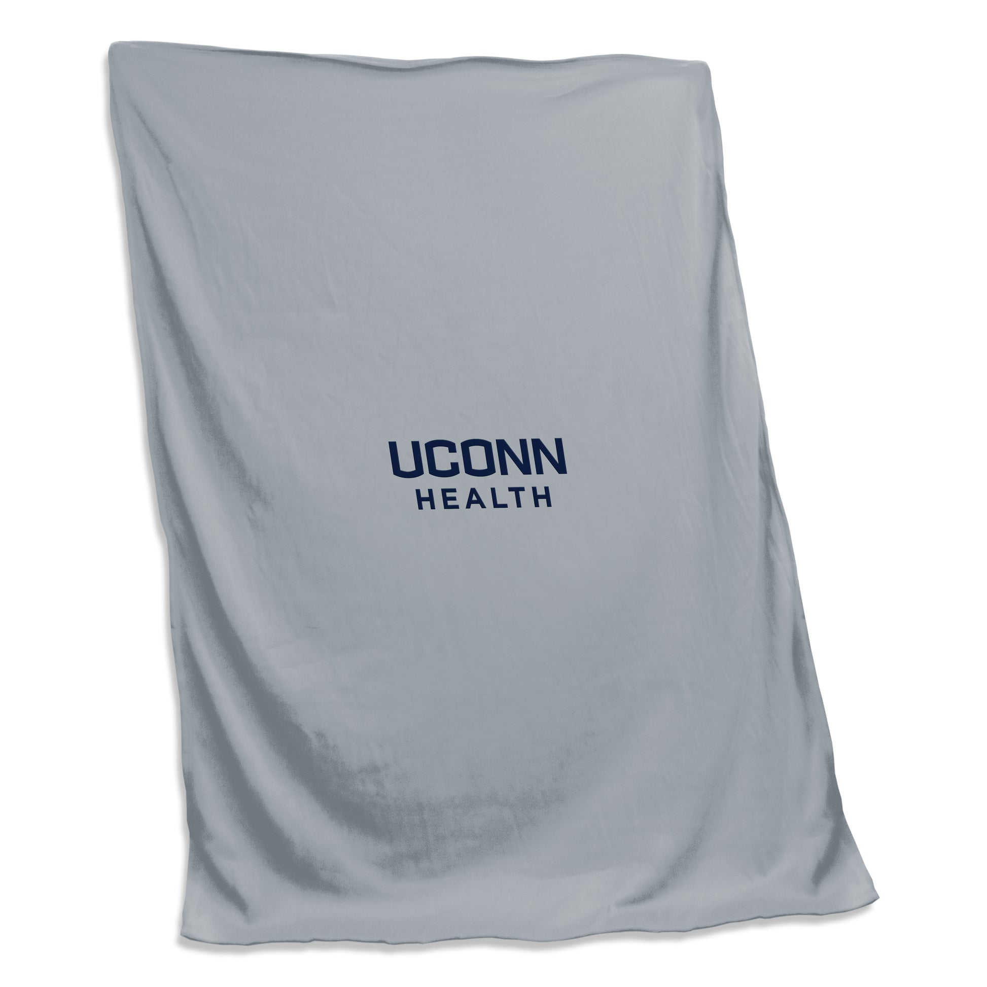 UConn Health Gray Screened Sweatshirt Blanket