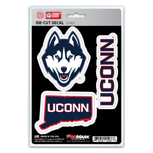 University of Connecticut Decal 3-pk