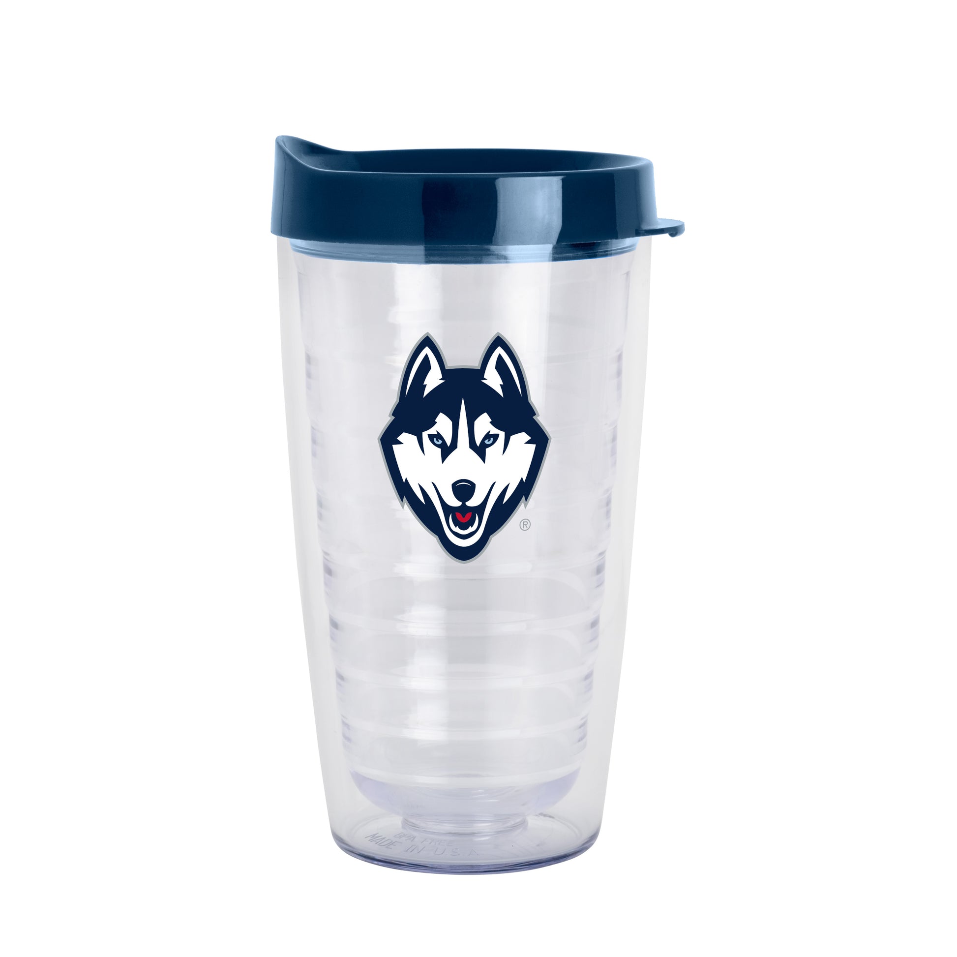 UConn 16oz Flipside Dbl Wall Clear Tumbler