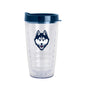 UConn 16oz Flipside Dbl Wall Clear Tumbler