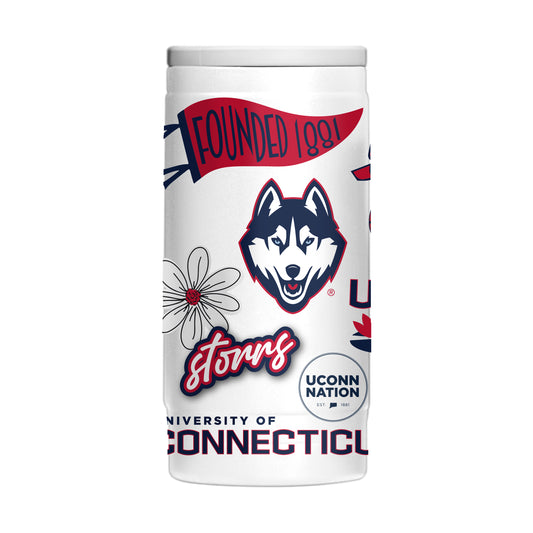 UConn 12oz Native Powdercoat SlimCan Coolie