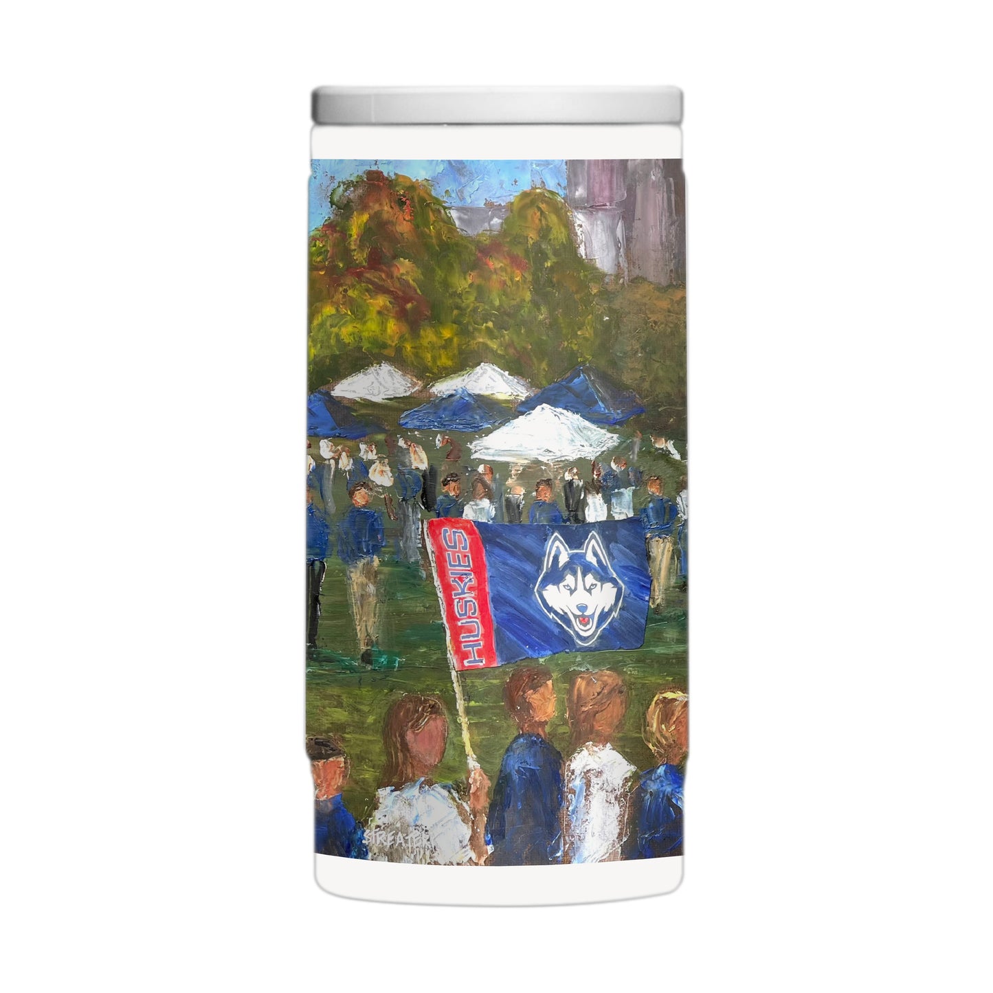 UConn 12oz Collector Powdercoat SlimCan Coolie
