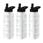 UConn White 34oz Repeating Quencher Bottle w/ 6pk Stickers