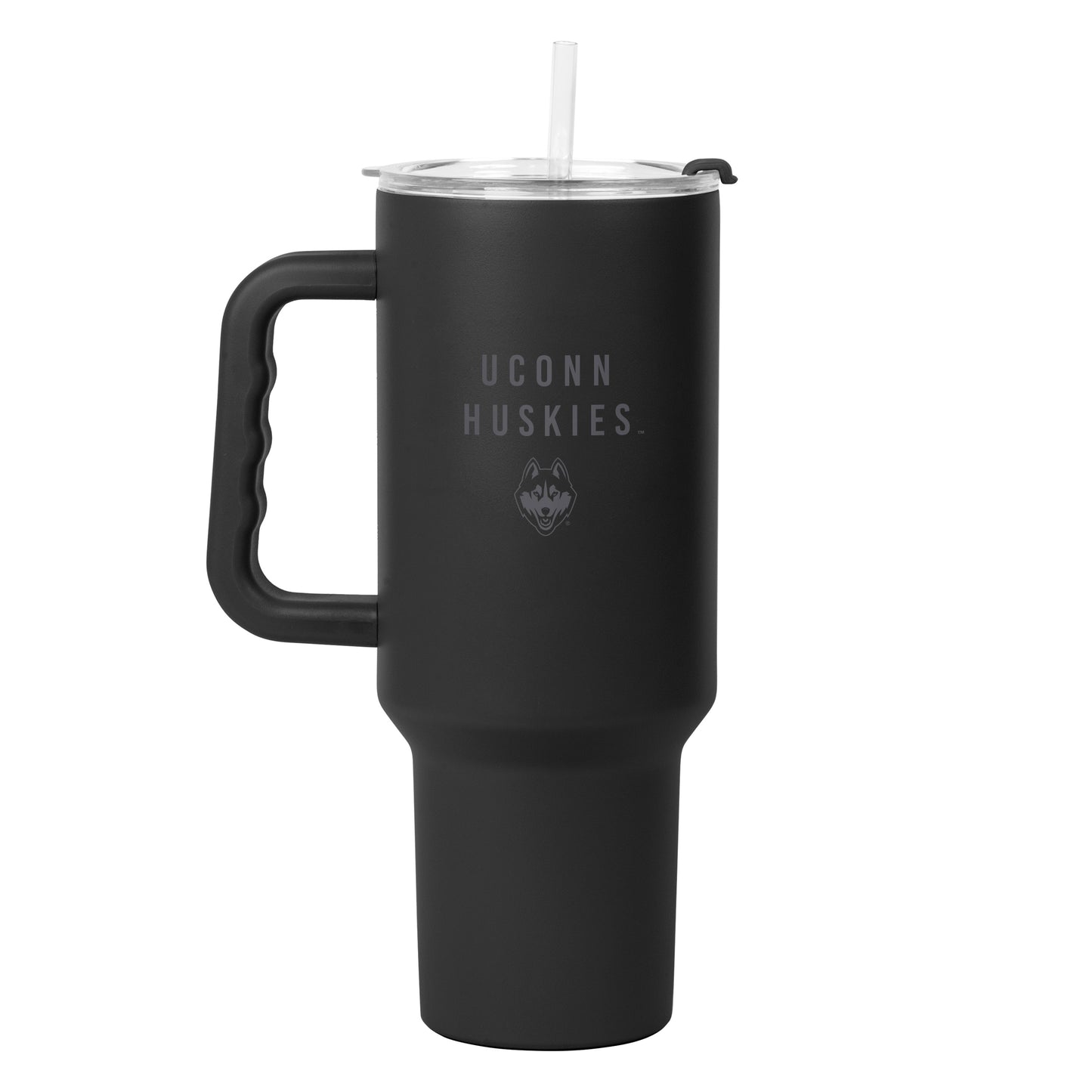UConn 40oz Black Tonal Powder Coat Tumbler