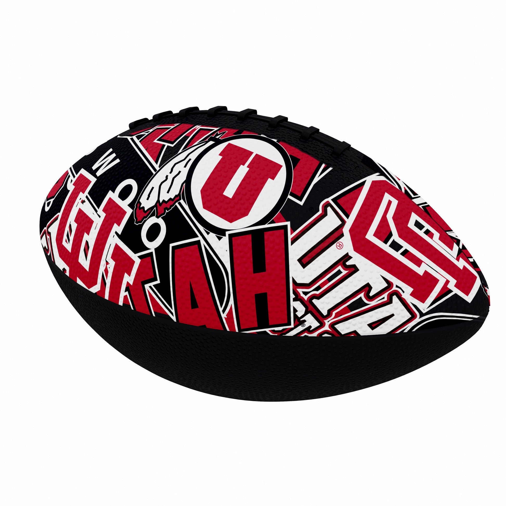 University of Utah Mini Abstract Size Rubber Footballl