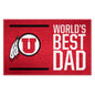 University of Utah Starter Mat - World's Best Dad
