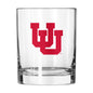 Utah 14oz Red Drum and Feather Rocks Glass