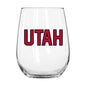 Utah 16oz Wordmark Logo Glass Curved Beverage