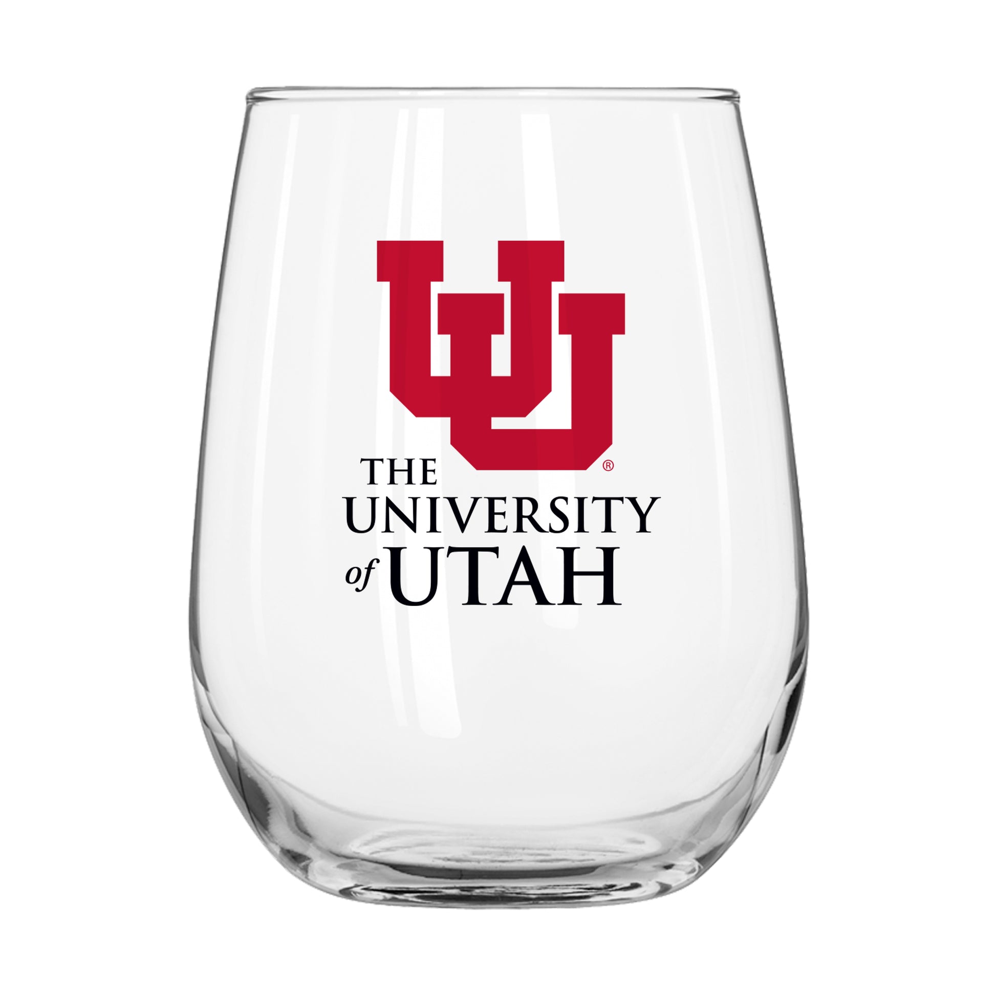 Utah 16oz Institutional Mark Glass Curved Beverage