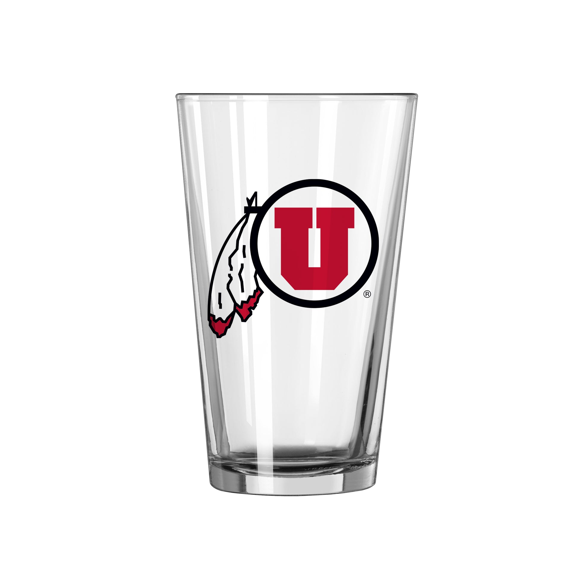 Utah 16oz Red Drum and Feather Pint Glass