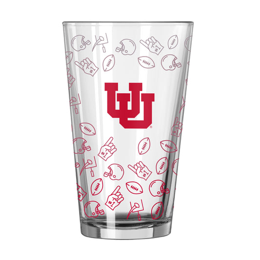 Utah 16oz Ombre Playmaker Pint Glass