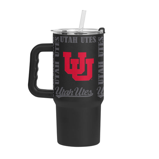 Utah 24oz Black Replay Tumbler w/Handle