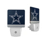 Two DALLAS COWBOYS STRIPE WIRELESS OVER-EAR BLUETOOTH HEADPHONES, one facing front and the other angled, isolated on a white background.