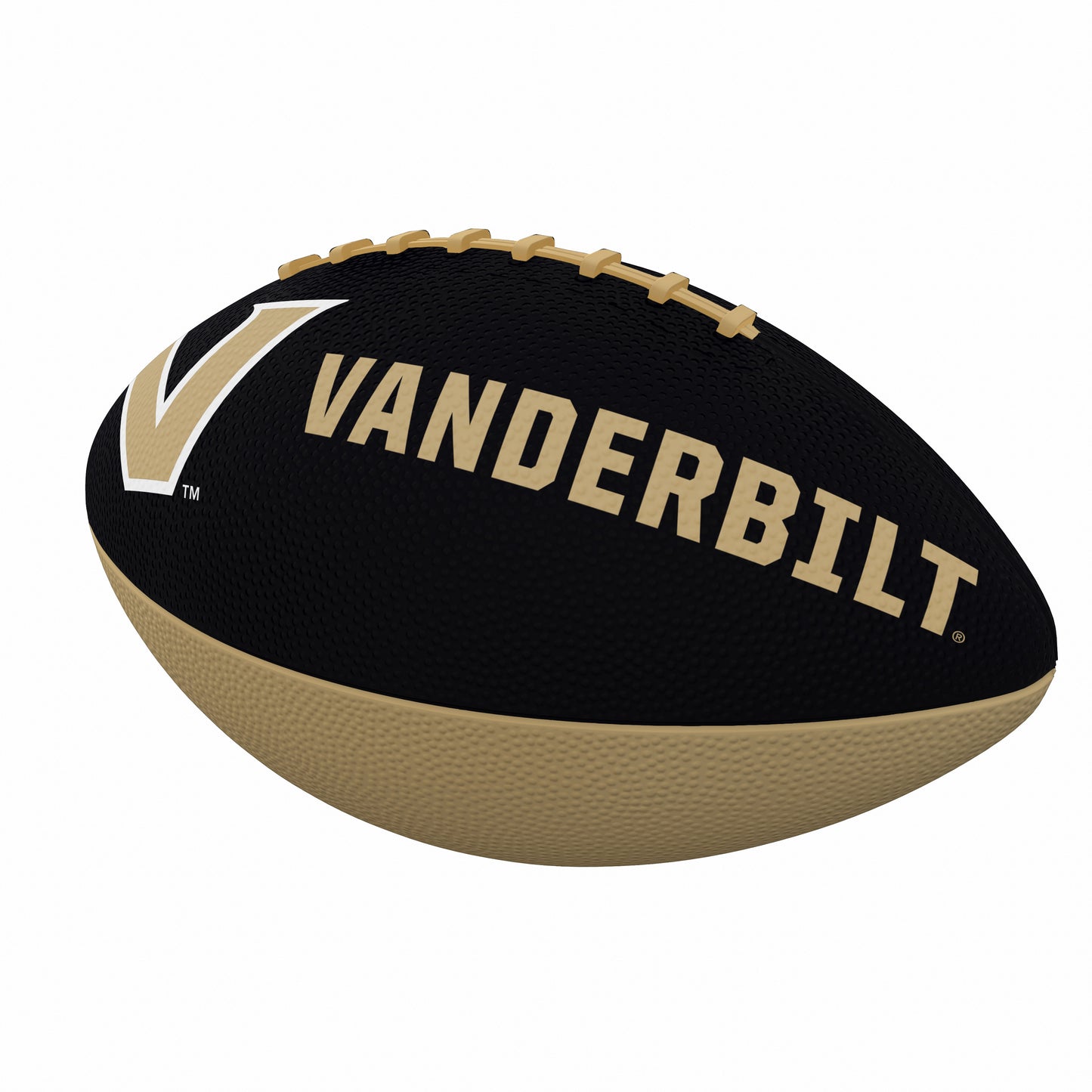 Vanderbilt Combo Logo Junior-Size Rubber Football