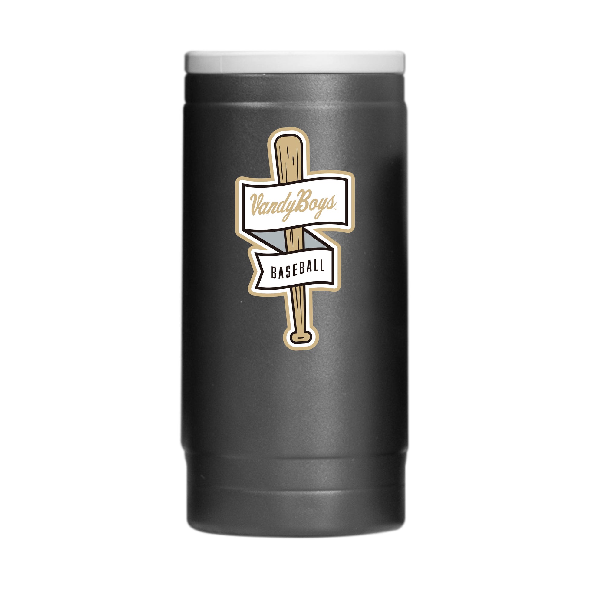 Vanderbilt 12oz VandyBoys Black Powder Coat Slim Coolie