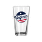 Virginia Red White & HOO 16oz Pint Glass