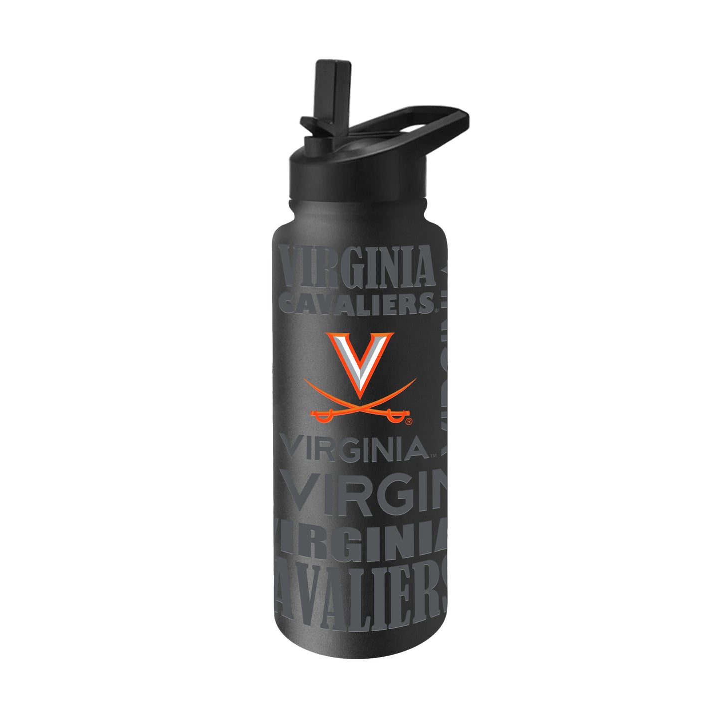 Virginia 34oz Black Replay Quencher Bottle