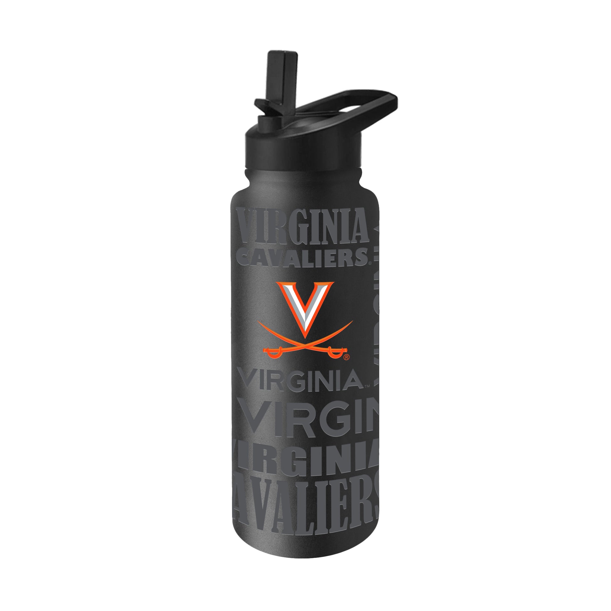 Virginia 34oz Black Replay Quencher Bottle