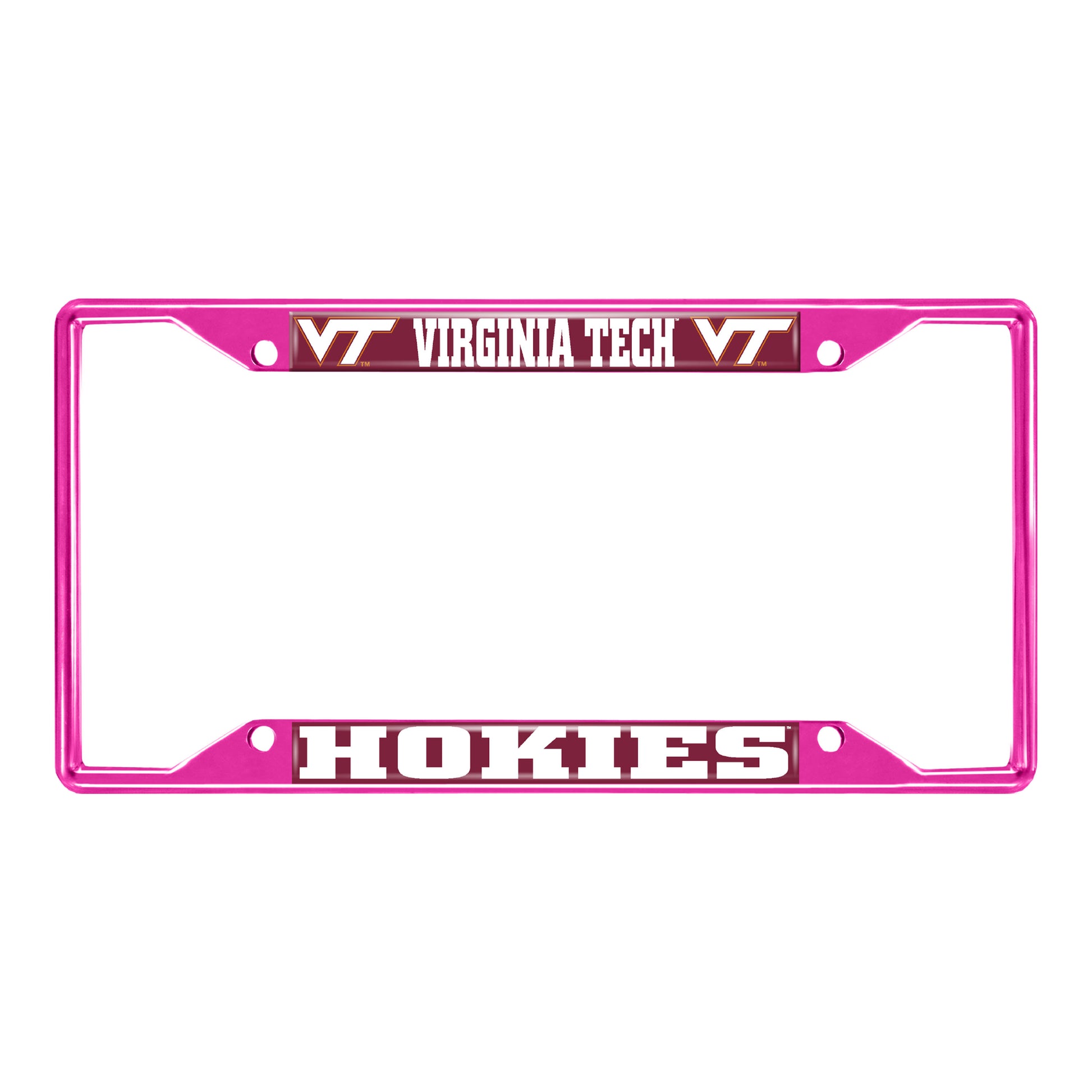 Virginia Tech-Pink License Plate Frame