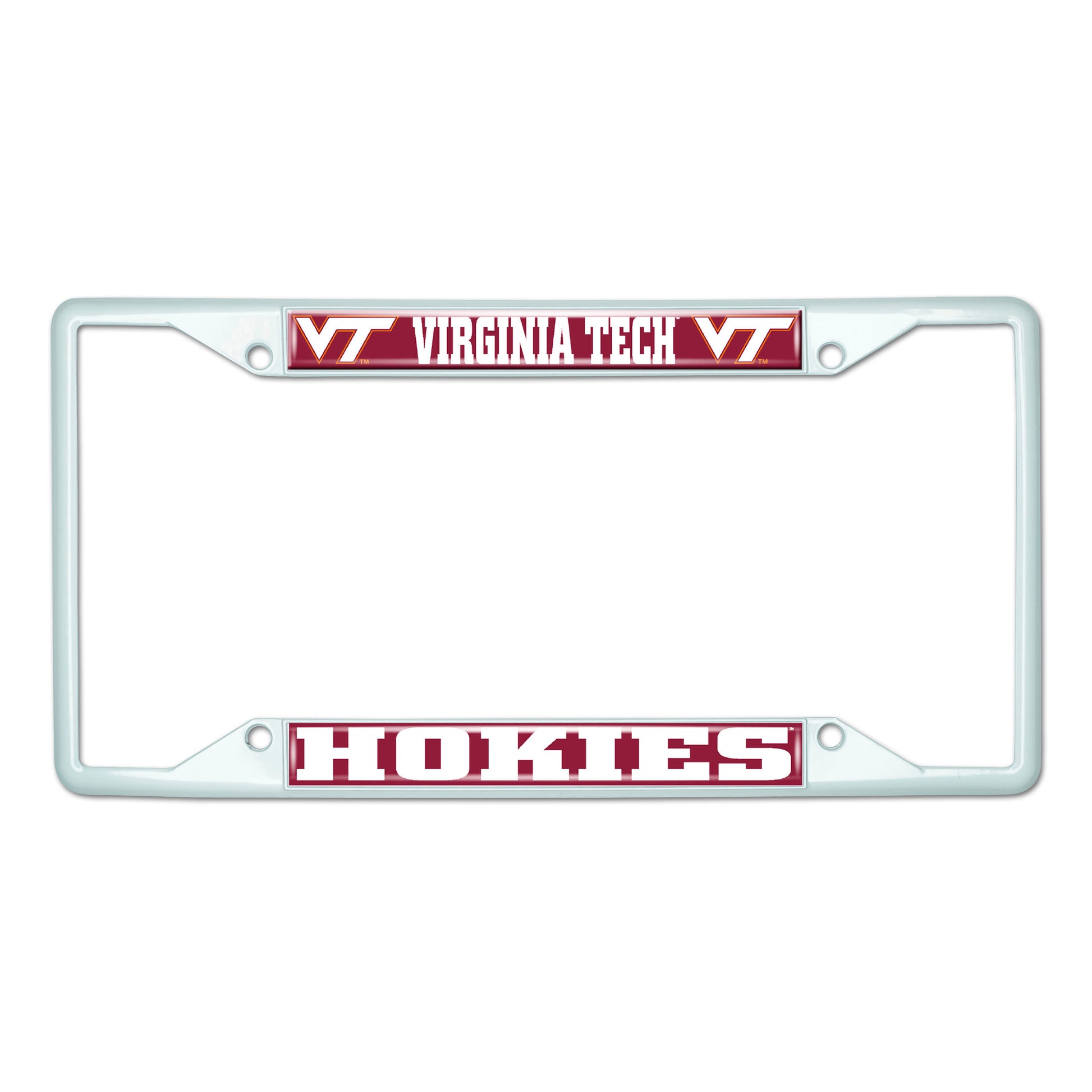 Virginia Tech-White License Plate