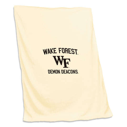 Wake Forest Oatmeal Screened Sweatshirt Blanket