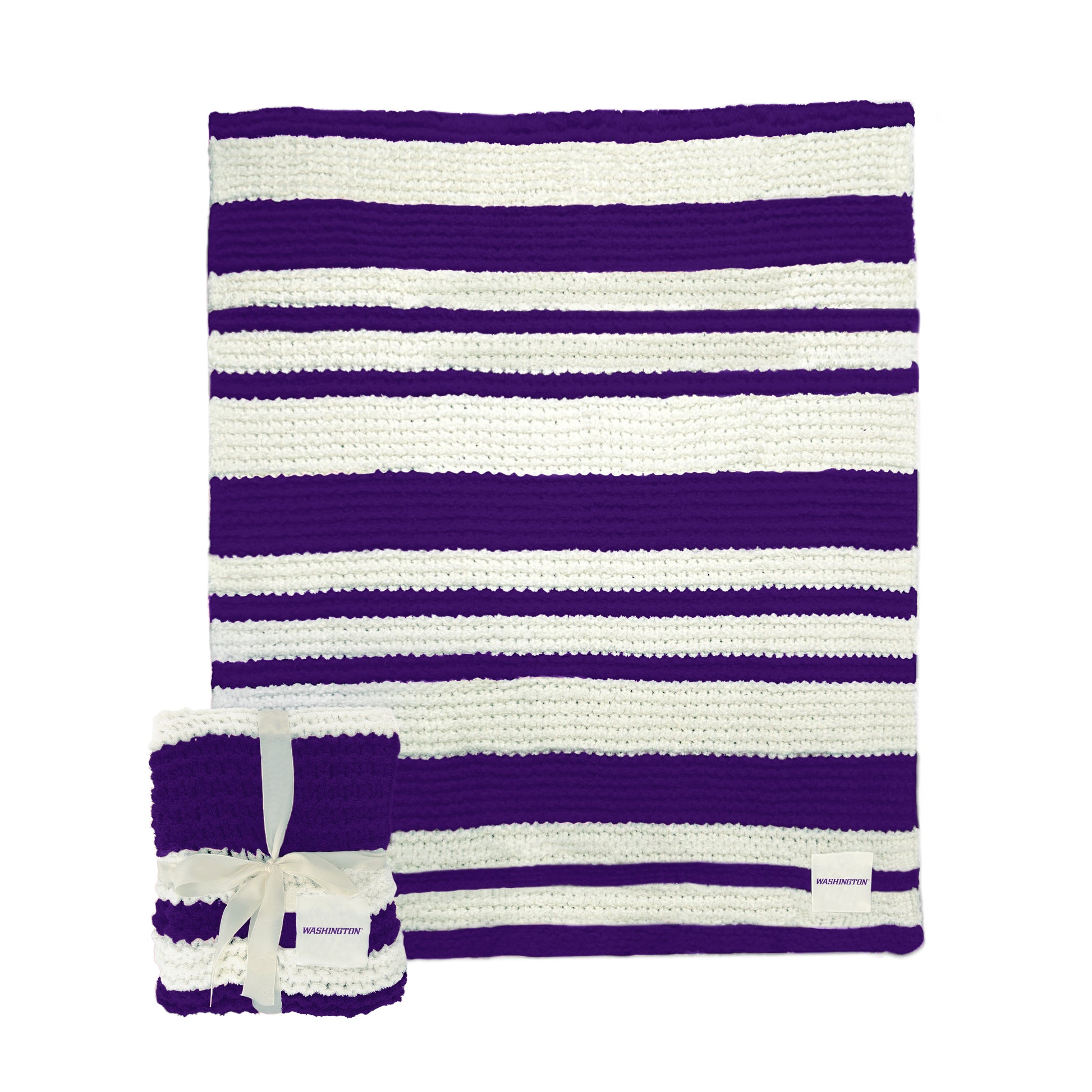 Washington Alternate Logo Cable Knit Throw 50x60