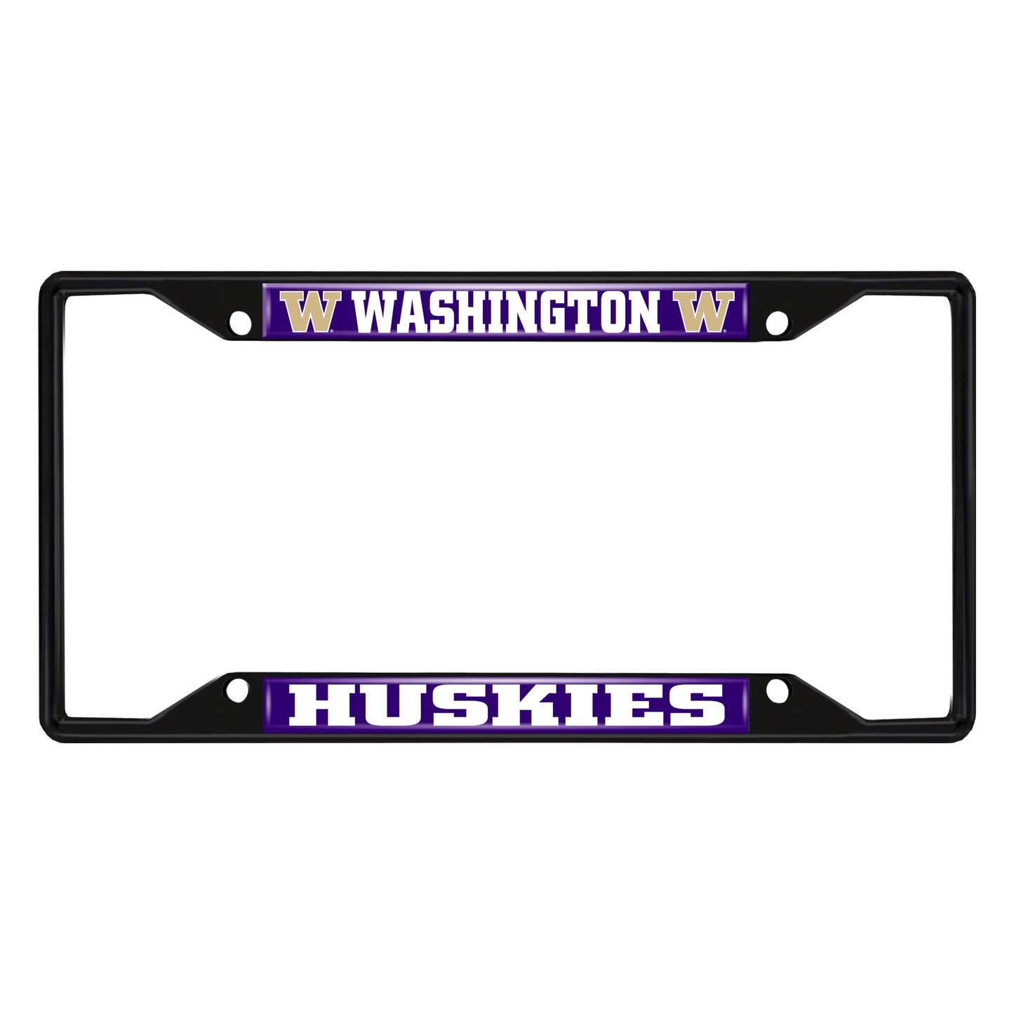 University of Washington Black License Plate Frame
