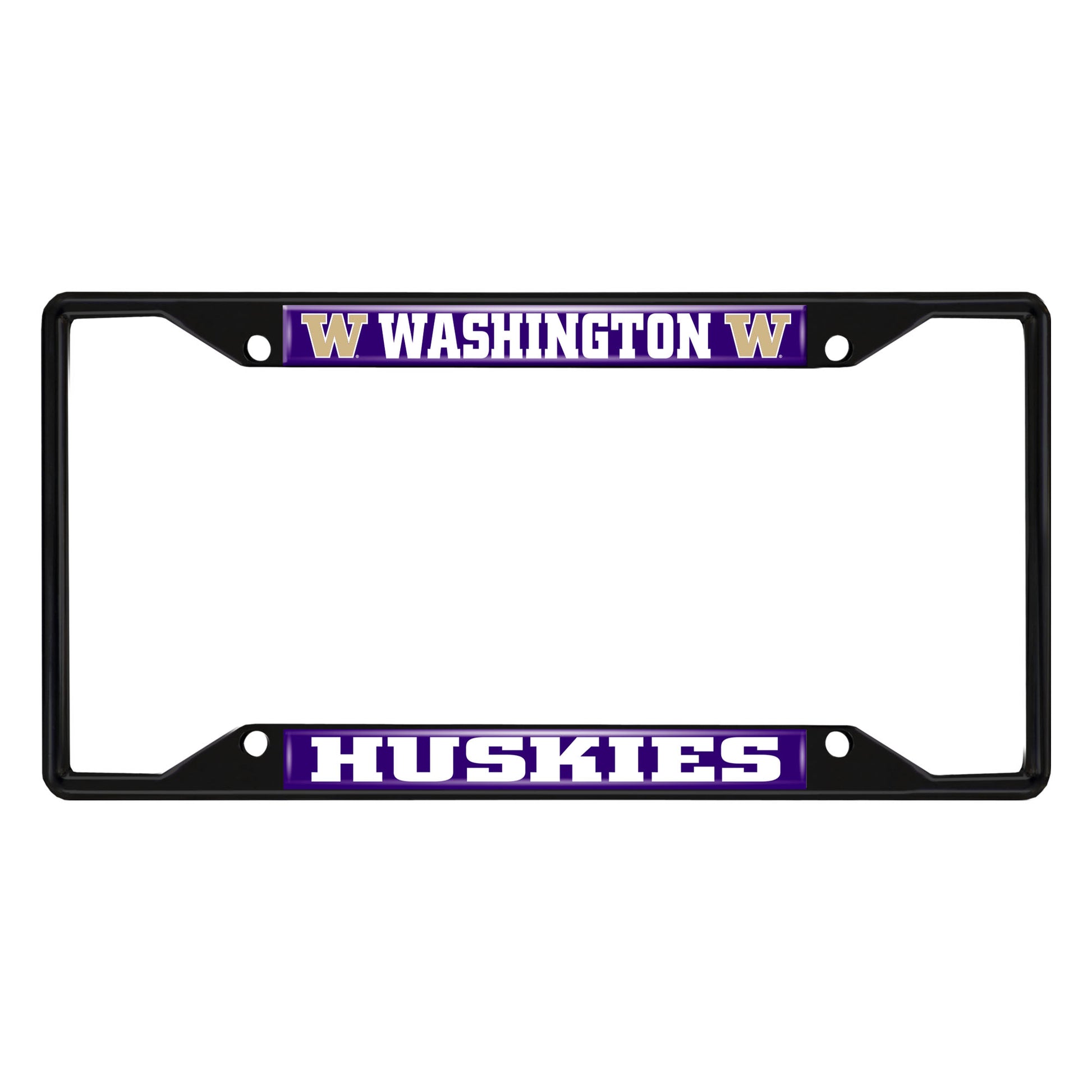 University of Washington Black License Plate Frame