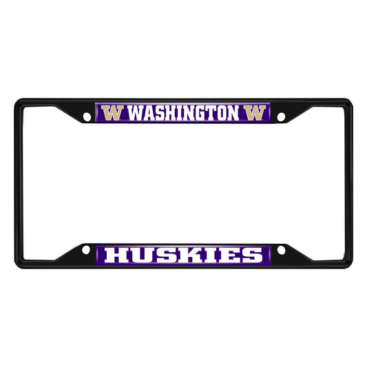 University of Washington Black License Plate Frame