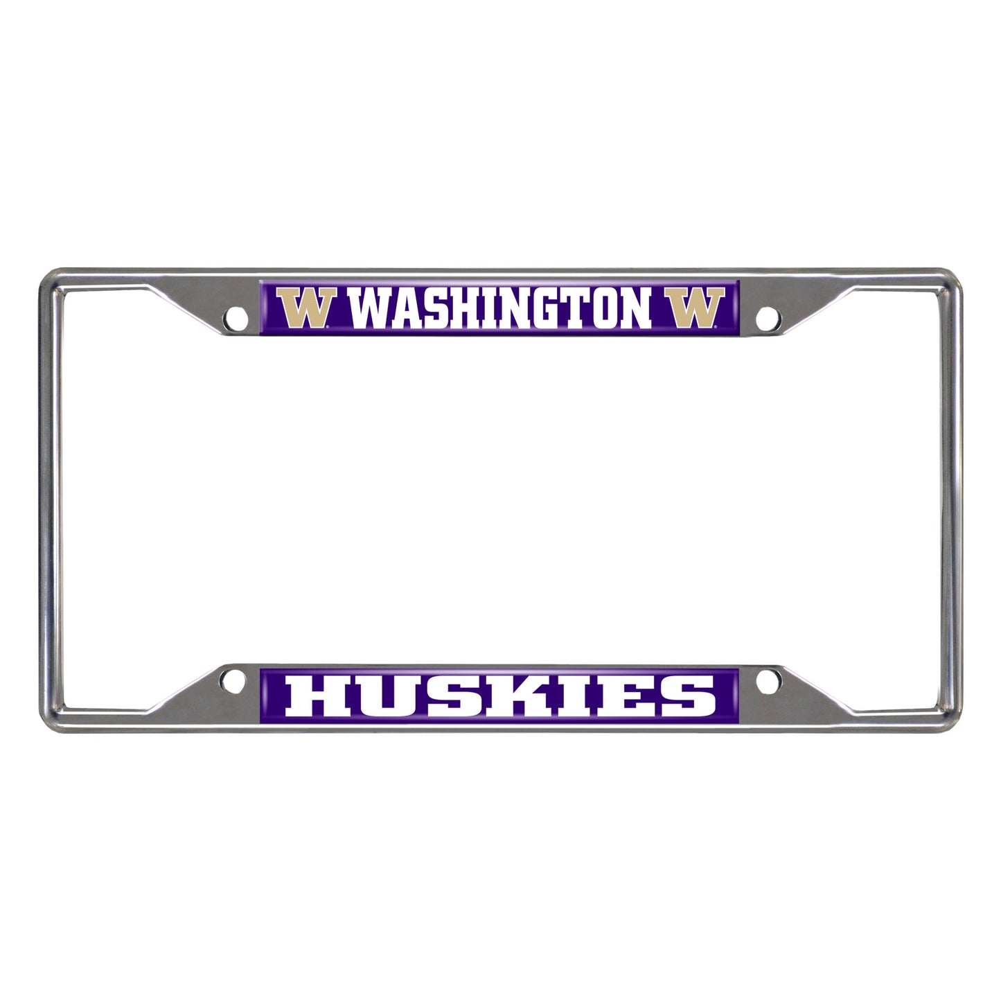 University of Washington Chrome License Plate Frame