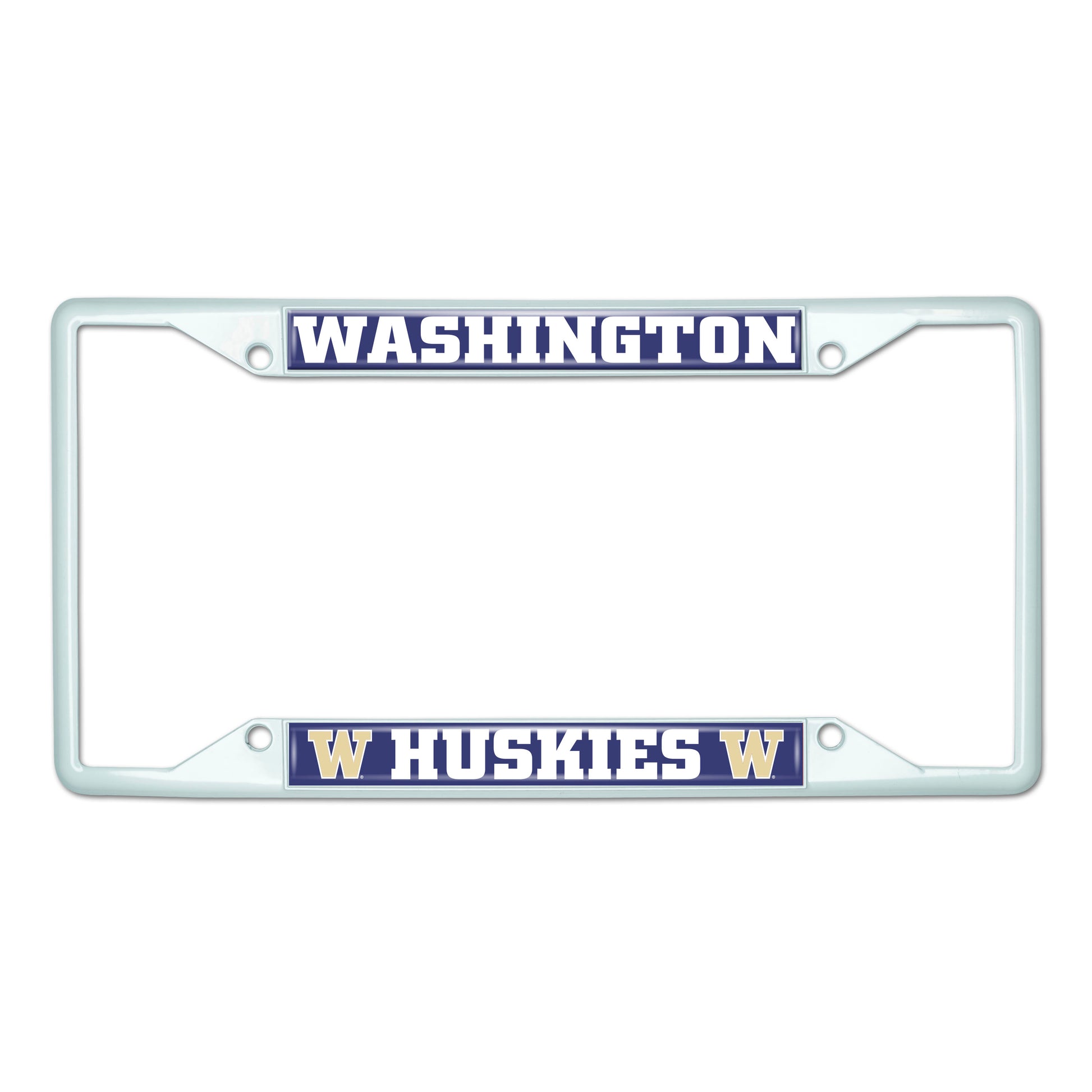 University of Washington-White License Plate
