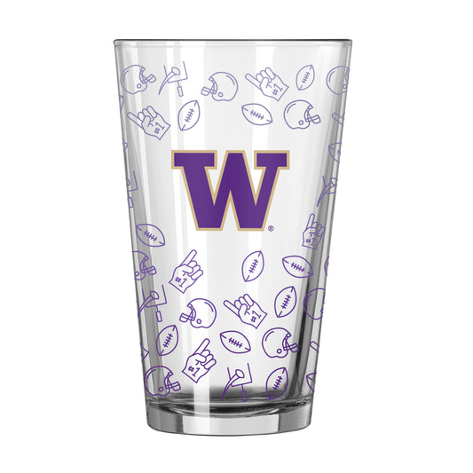 Washington 16oz Ombre Playmaker Pint Glass