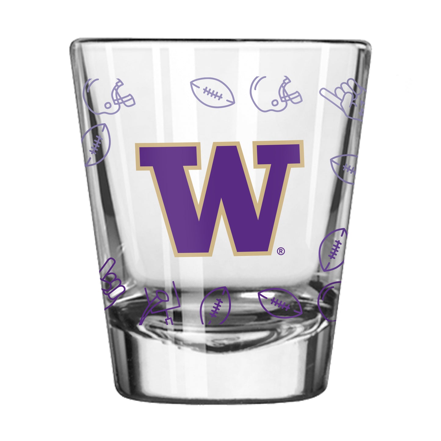 Washington 2oz Ombre Playmaker Shot Glass