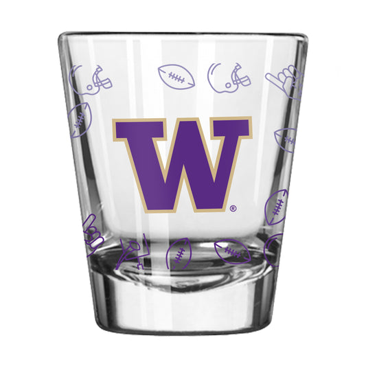 Washington 2oz Ombre Playmaker Shot Glass