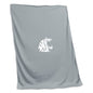 WA State Gray Sweatshirt Blanket (Screened)