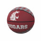 WA State Repeating Logo Mini-Size Rubber Basketball