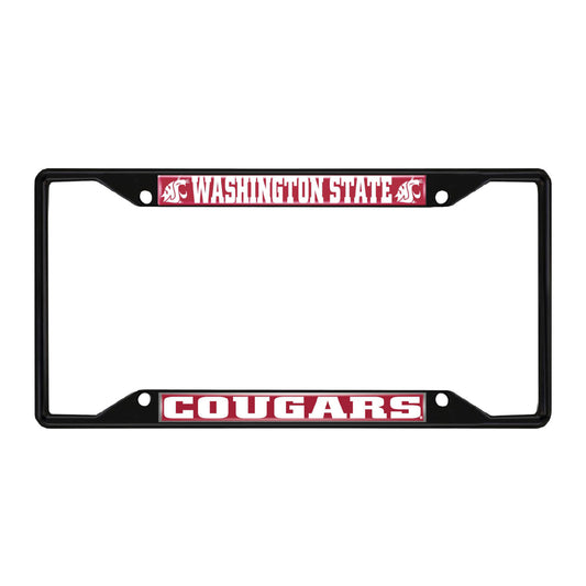 Washington State University Black License Plate Frame