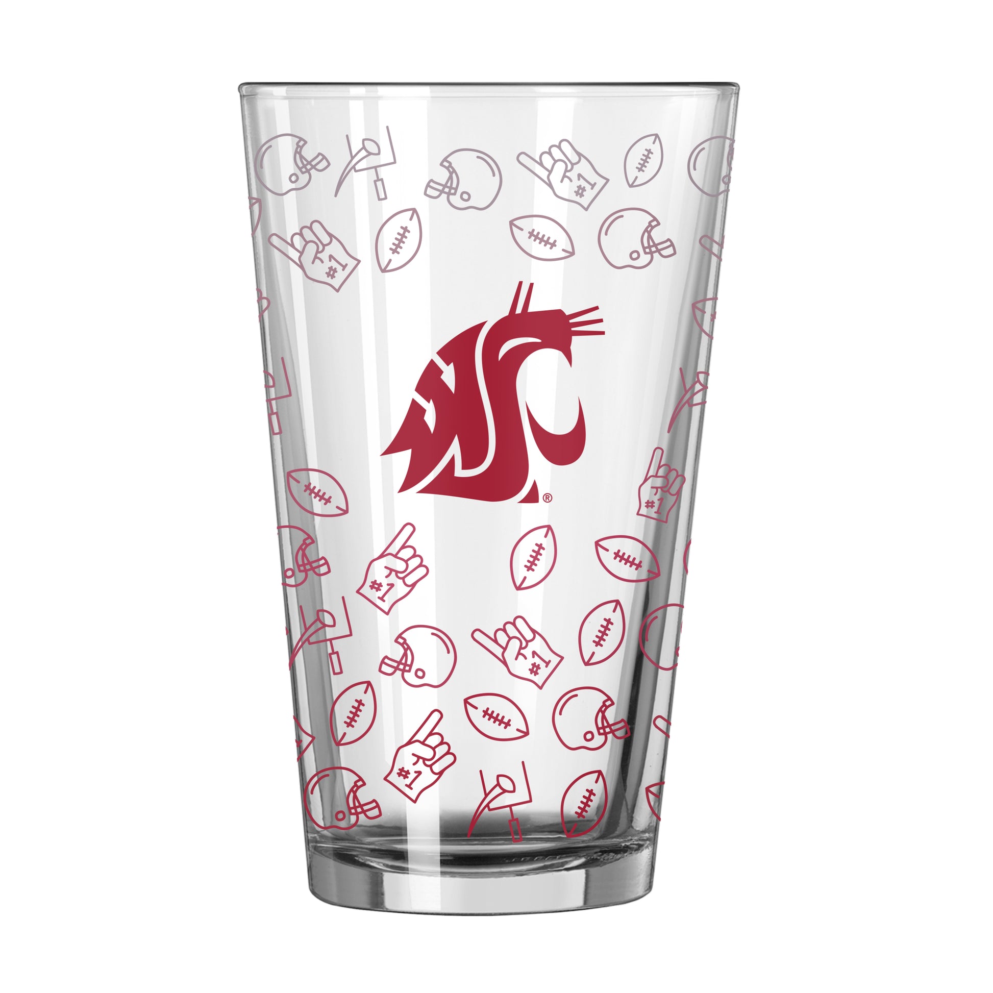 Washington State 16oz Ombre Playmaker Pint Glass