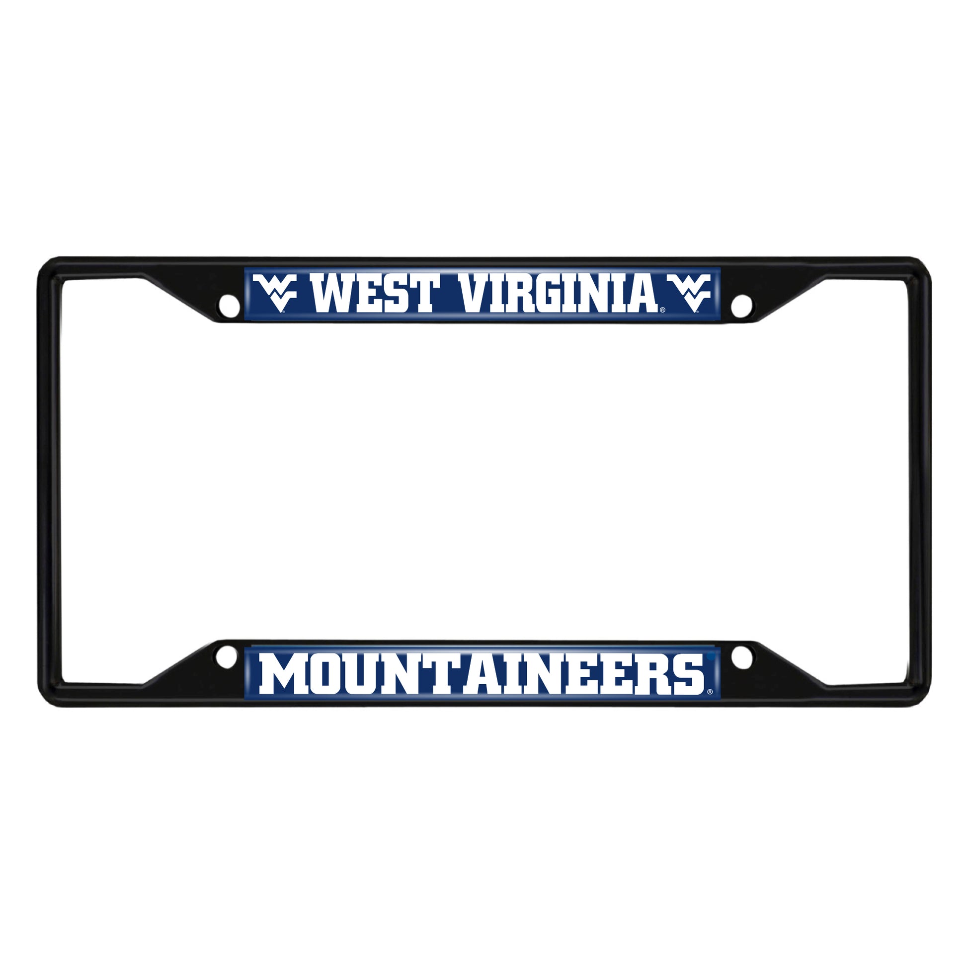 West Virginia University Black License Plate Frame