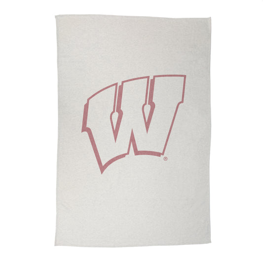 Wisconsin Oversized Logo Sublimated Sweatshirt Blanket