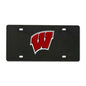 Wisconsin Diecast Black License Plate