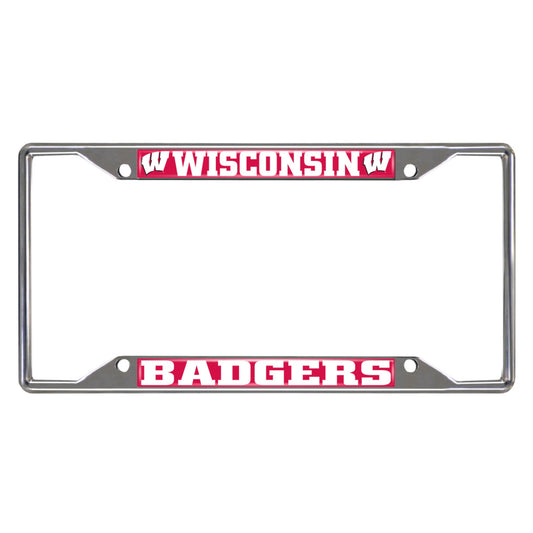 University of Wisconsin Chrome License Plate Frame