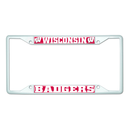 University of Wisconsin-White License Plate Frame