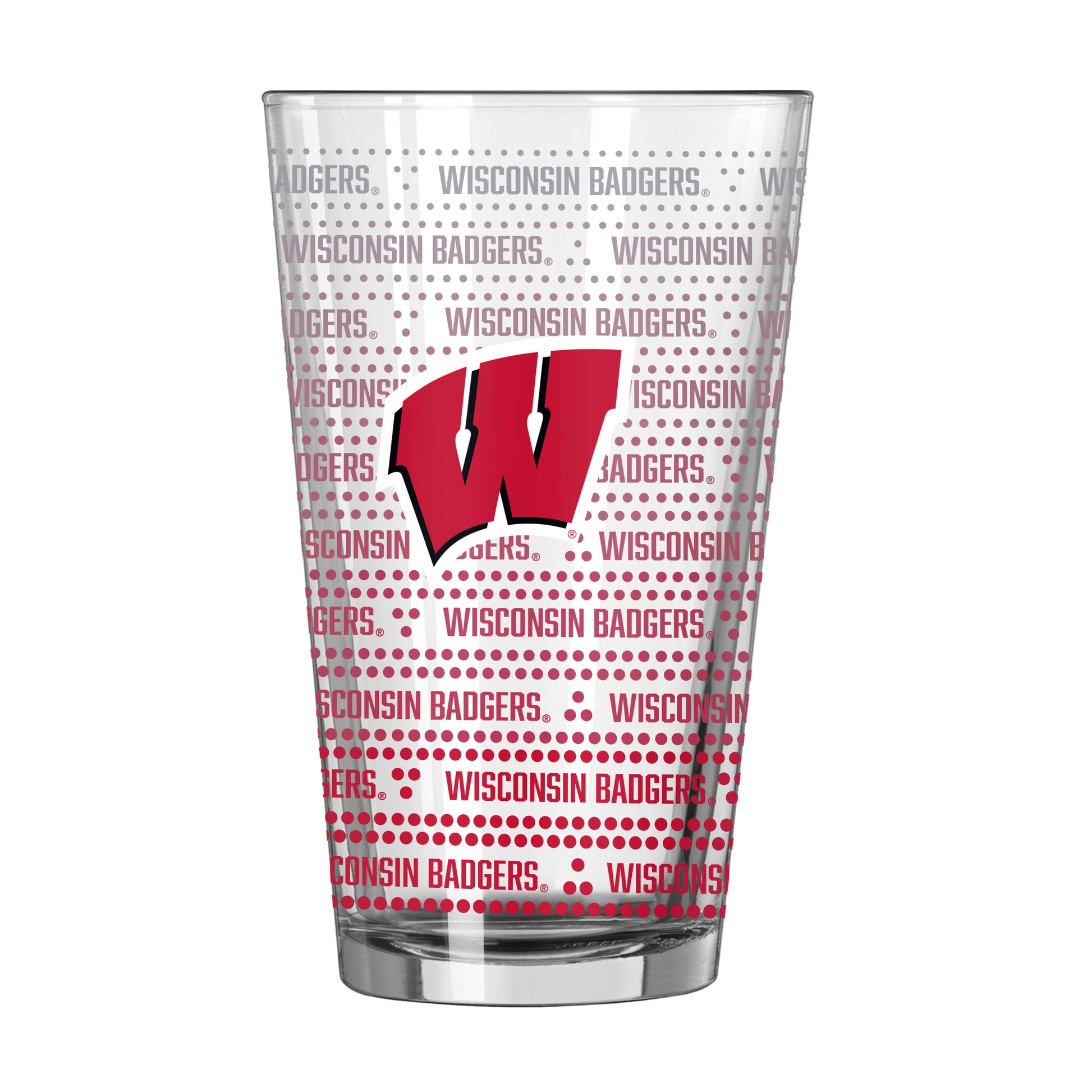 Wisconsin 16oz Chant Fade Pint Glass