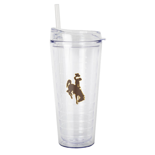 Wyoming 22oz Flipside Dbl Wall Clear Tumbler