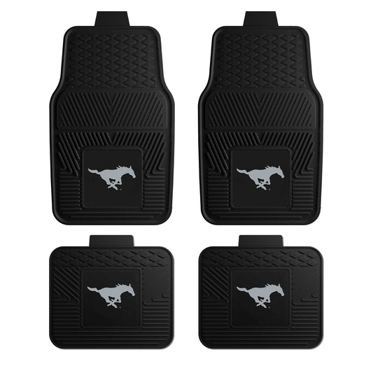 Southern Methodist 2-pc Vinyl Car Mat Set - Gray