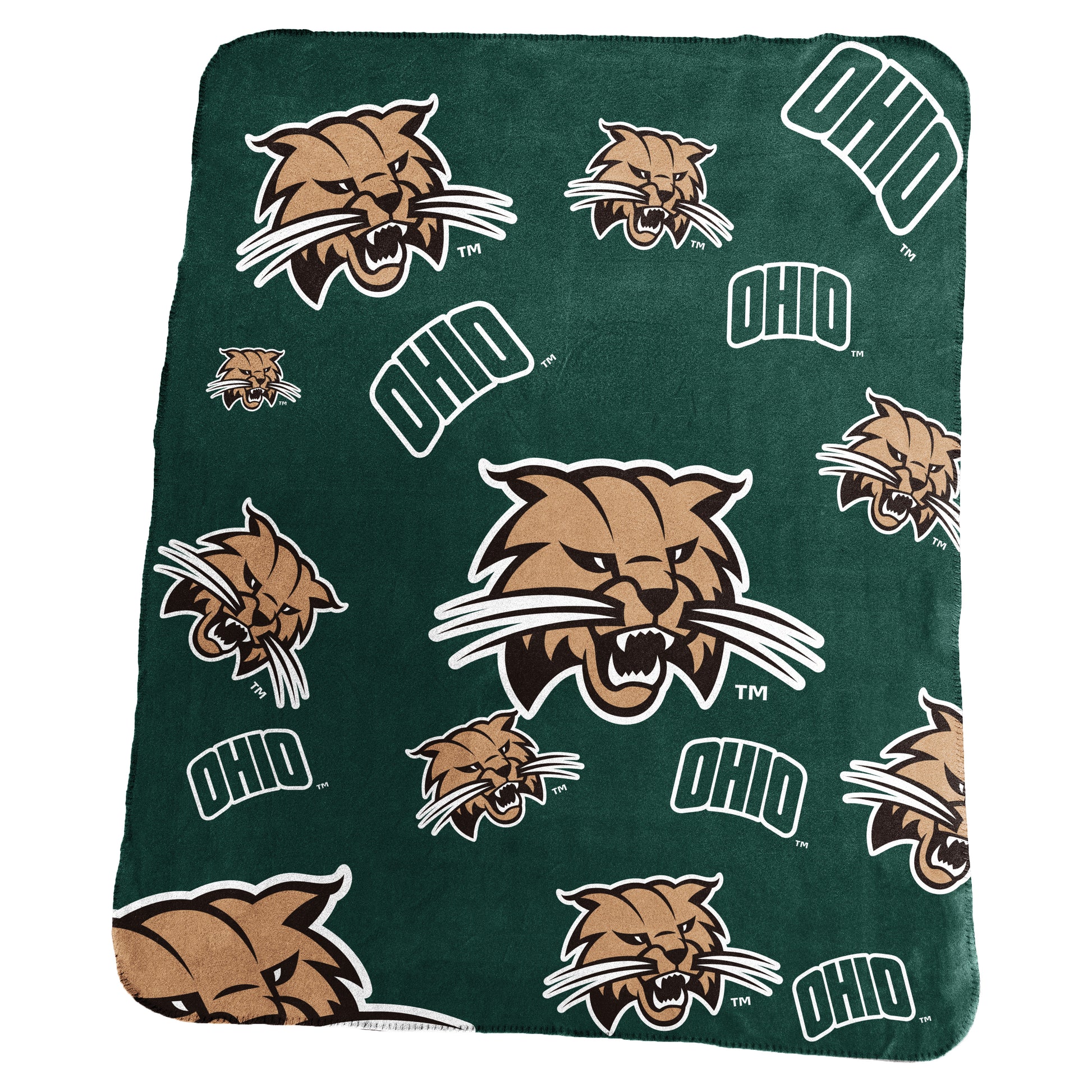 Ohio Bobcats Repeating Classic Fleece Throw