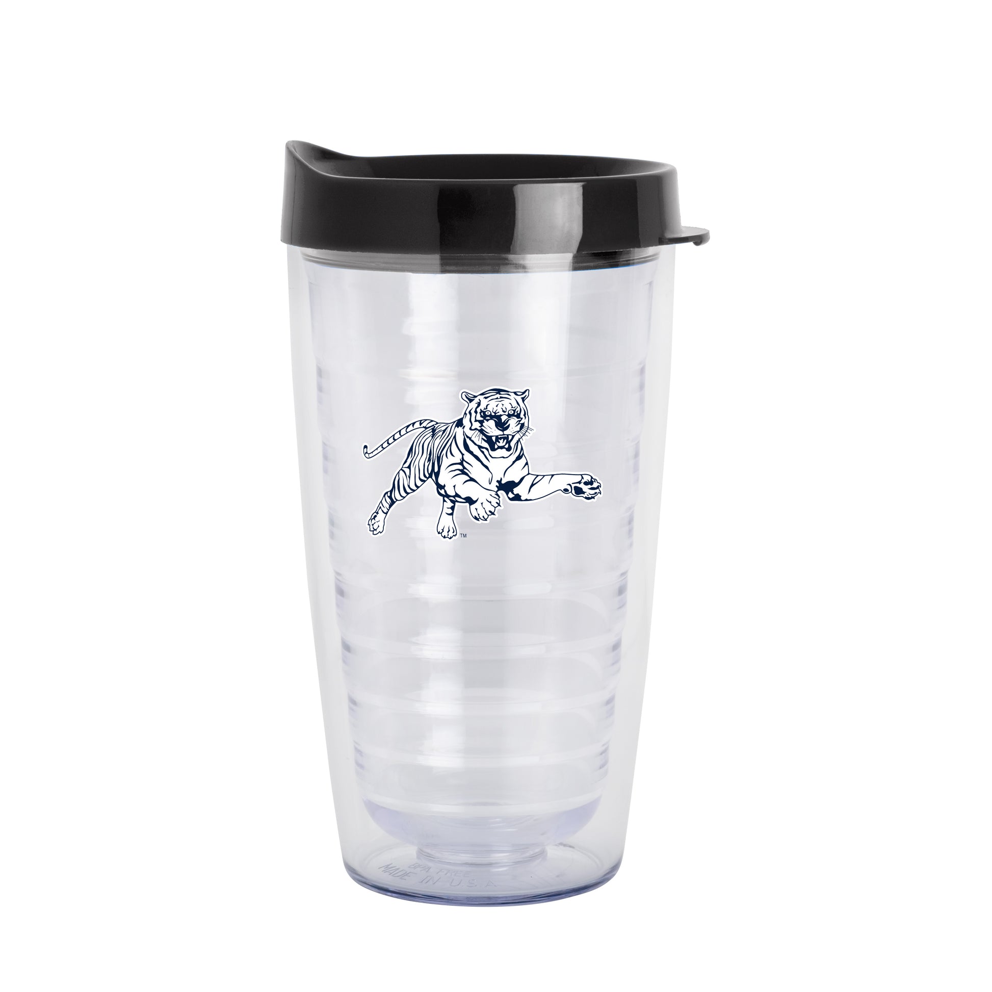 Jackson State 16oz Flipside Dbl Wall Clear Tumbler